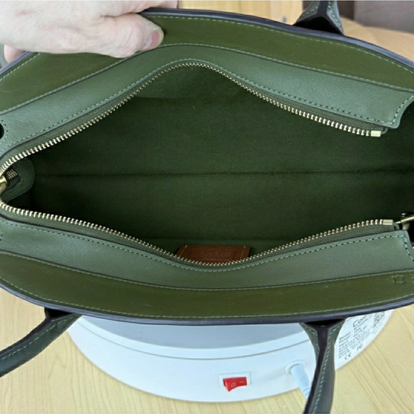 Coach Olive Green Leather Empire Carry All Shoulder Bag (NWOT) - Picture 12 of 16